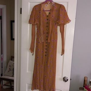 NWOT Free People Maxi Dress with slip